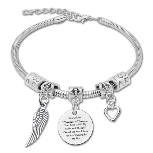 DlaeKua Memorial Gifts for Women Loss Loved Ones Bracelet Remembrance Gifts for Husband Boyfriend Memorial Gift for Loss of Mom Dad Sister Brother Memory Gift for Women