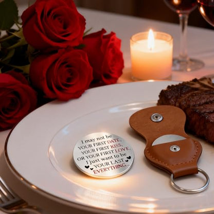Your Last Everything Couple Coin, Love You Forever for Him And Her Pocket Hug Token Valentine Accessory Gift Jewelry