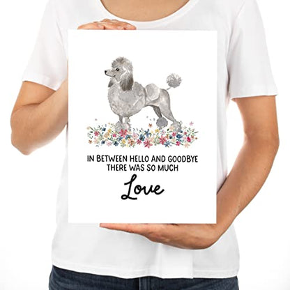 Andaz Press Jumbo Pet Sympathy Card with Envelope, Sorry For Your Loss Card, Grey Poodle, Loss Of Pets, Dog Grief Bereavement Card with Big Blank Space to Send to Friends, Family, 8.5" x 11", 1-Pack - color: Grey Poodle