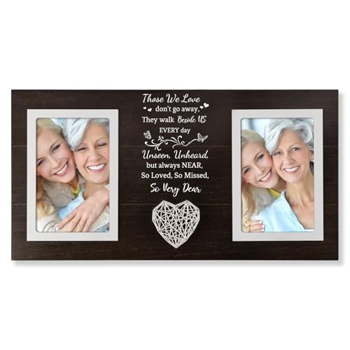 SOUHONEY Memorial Gifts for Loss of Loved One, Wooden 4x6 Pictures Frame - color: Memorial-Black