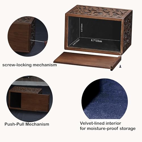 Tree of Life Wooden Cremation Urn for Human Ashes Adult Men Women & Pet | 250 lbs Handcrafted Funeral Urn. Decorative Walnut, Velvet Lining, Secure Locking Base. Large Memorial for Men Women & Pet