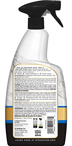 Stone Care International Granite Stone Cleaner and Polish Combo for Granite Marble Soapstone Quartz Quartzite Slate Limestone Corian Laminate Tile Countertop