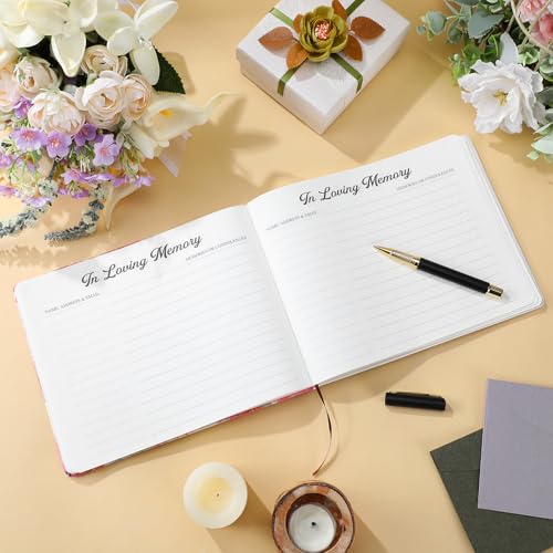 Patelai Funeral Guest Book with Pen, Watercolor Butterfly - style: Watercolor Butterfly