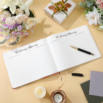 Patelai Funeral Guest Book with Pen, Watercolor Butterfly - style: Watercolor Butterfly