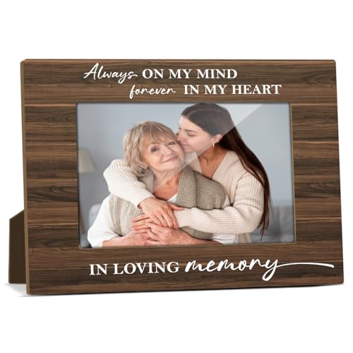 In Loving Memory Picture Frame 4x6, Wooden Photo Frame, Sympathy Bereavement Gifts for Loss of a Loved One, Memorial Picture Frames for Tabletop Display Decorations -23