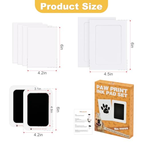 Paw Print Kit for Dogs - Extra-Large Clean Touch Dog Paw Print Kit, Mess-Free Baby Footprint Kit Inkless Hand and Footprint Kit, Dog Nose Print Kit DIY Gift for Dog Lover for Puppy & Newborn