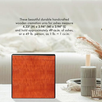 LifeSong Small Wooden Cremation Urn: Cherished Keepsake for Loved Ones - Elegant Memorial Gift & Keepsake Box (Light Brown) - color: Light Brown Non Personalized
