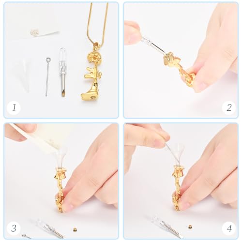 Cremation Jewelry Military Shoes Hats Guns Urn Necklace for Ashes Stainless Steel Military Equipment Pendant Memorial Necklaces Ash Holder for Human Pets Keepsake Jewelry of Loved Ones with Fill Tool - color: Gold