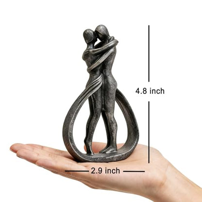 Modern Abstract Couple Statue, Kissing Lovers Sculpture Figurine Home Decor - style: Style C
