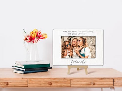 Best Friend Picture Frame, Friends Frame, Life Was Meant For Good Friends, Birthday Graduation Gifts Ideas, Photo Frames For Home Tabletop Decor A(02 - size: Life Was Meant For Good Friends