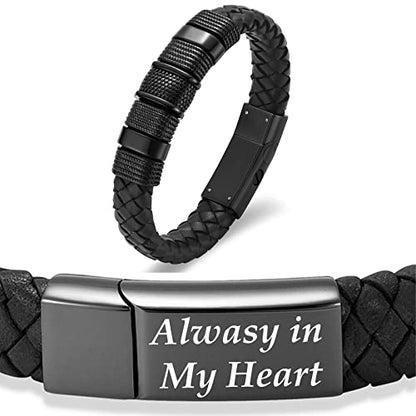 shajwo Cremation Urn Bracelet for Ashes Jewelry for Women Men Memorial Keepsake Cuff Bangle Leather Bracelet - color: Customize