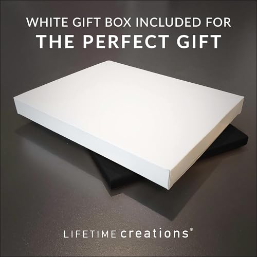 Lifetime Creations Custom 8x10 Vertical Picture Frame, Black Wood | Matte finish, glass front, easel back; add your own text; tabletop or wall; anniversary, wedding, memorial gift