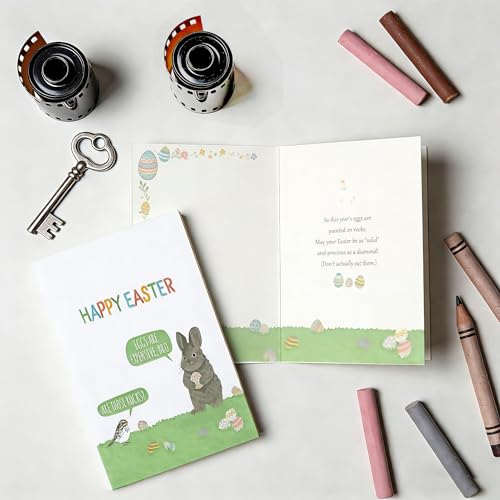 For Friends & Family from Sons Daughters or Coworkers - Funny Easter Egg Hunt Prank Gift Box with Greeting Card - color: QY-45