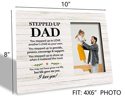 To Stepped Up Dad Photo Frame Gifts, You May Not Have Given me Life but Life Gave Me You, Wooden Picture Frame Gift, Stepdad Photo Gift, Grateful Gift for Bonus Dad, Fathers Day Gift, Adopted Dad Gift - color: Fathers Gift 27