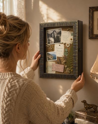 11x14 Shadow Box Frame Display Case for Wedding Bouquet Medals,Black Gold - color: Black Gold, size: 11x14