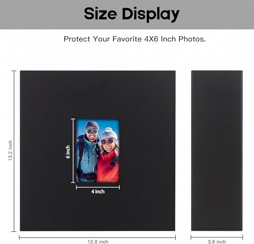 Extra Large Capacity 4x6 Photo Album, Holds 1000 Photos, Black - color: Black