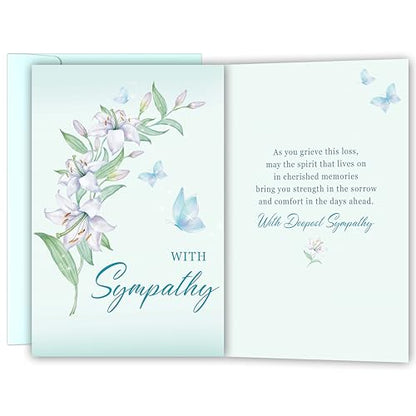Sympathy Card Gifts for Loss of Loved One, Sympathy Cards with Premium Envelope, Elegant Condolence Card Gift for Family or Friends - color: Sympathy Condolence