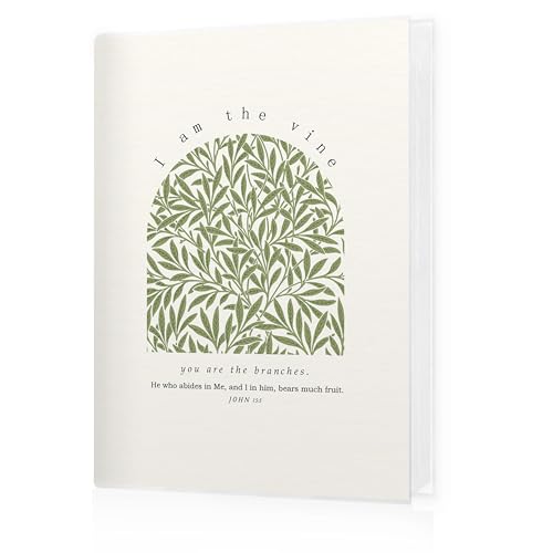 Christian Photo Album 4x6, Christian Gifts for Women, Green Botanical Bible Verse 18 Pockets Small Picture Memory Photo Album for Family Anniversary Travel Vacation - color: Bible Vine
