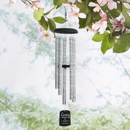 Let's Make Memories Personalized Memorial Sonnet Keepsake Wind Chime - Sympathy - Condolences -44" H - style: In Loving Memory