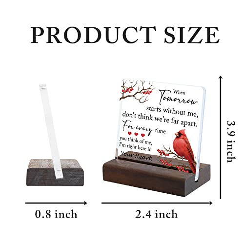 Sympathy Gifts, Memorial Gifts for Loss of Loved One Condolence Grief Bereavement Present in Memory of Mother Father Husband Wife - Clear Plaque Sign With Wooden Stand (style 4） - color: Colour07