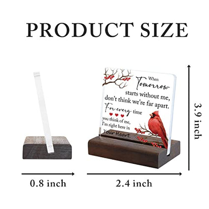 Sympathy Gifts, Memorial Gifts for Loss of Loved One Condolence Grief Bereavement Present in Memory of Mother Father Husband Wife - Clear Plaque Sign With Wooden Stand (style 4） - color: Colour07