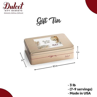 Dulcet Gift Baskets Thinking Of You Gift Basket Thinking of You Food Gifts Gourmet Cookies Gift Baskets for Women, Men, Mom, Dad, Son, Daughter, Friends & Co-Workers Food Gifts - style: Thinking of You