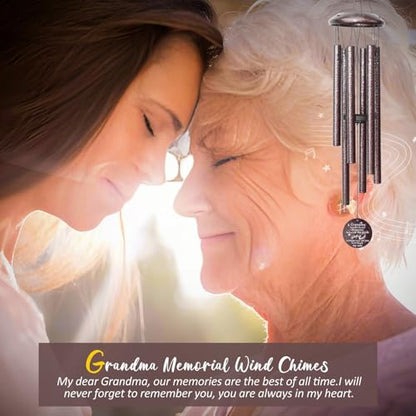Memorial Gifts for Loss of Grandmother, 25''Memorial Wind Chimes for Loss of Grandma,Sympathy Gifts for Loss of Grandmother, Bereavement, Condolence, Remembrance Gifts,Windchimes in Memory of Grandma - size: Grandma
