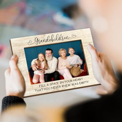Grandchild Gifts from Grandparents Wooden Photo Display Grandkids Gifts for Grandma Pictures Frames for Desk Modern Pictures Frames Grandkids Gift for Grandma Picture Gift Picture Frame 4x6 - Jk0252 - color: XK11