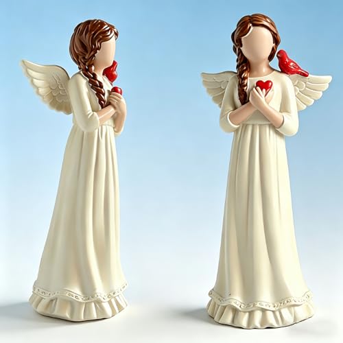 Guardian Angel Figurine, Resin Angel Statue Home Decor Ornament (Guardian Angel)
