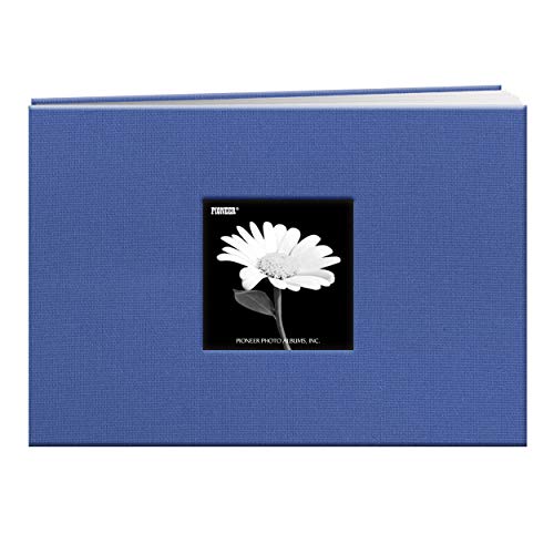 Pioneer 5 Inch by 7 Inch Postbound Fabric Frame Front Memory Book, Sky Blue - color: Sky Blue, size: 5"x7"