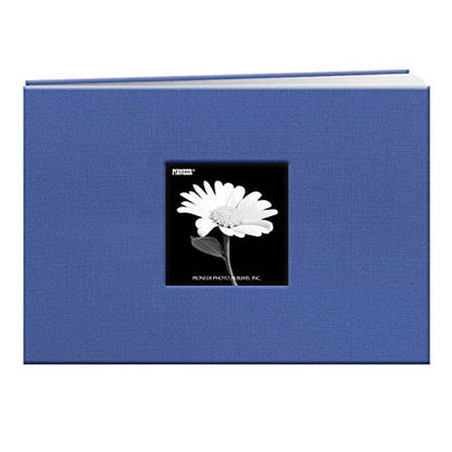 Pioneer 5 Inch by 7 Inch Postbound Fabric Frame Front Memory Book, Sky Blue - color: Sky Blue, size: 5"x7"