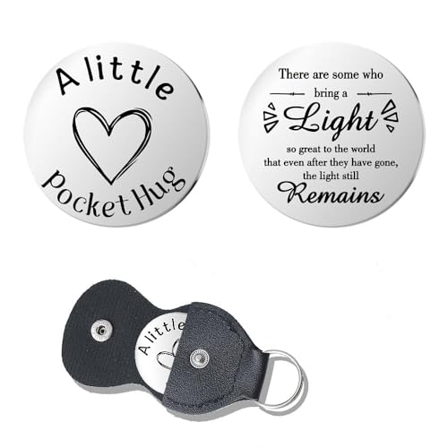 Pocket Hug Token for Women Men Him Birthday Inspirational Gifts for Daughter Friend Long Distance Gifts for Wife Mom - color: Light Remains