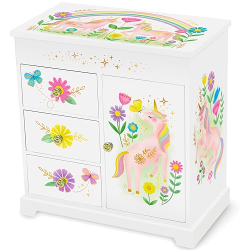 Giggle & Honey® Unicorn Musical Jewelry Box for Girls - style: Floral Unicorn