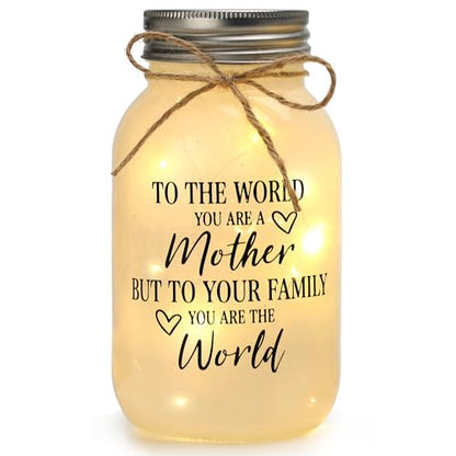 Maracco Meaningful Gifts for Mom from Daughter and Son, 30oz Large Mason Jar Night Lights for Mom, Thank You Mama, Birthday Gifts for Mother, I Love You Mama Gift - color: mother