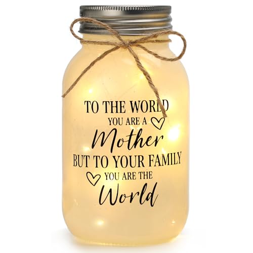 Maracco Meaningful Gifts for Mom from Daughter and Son, 30oz Large Mason Jar Night Lights for Mom, Thank You Mama, Birthday Gifts for Mother, I Love You Mama Gift - color: mother