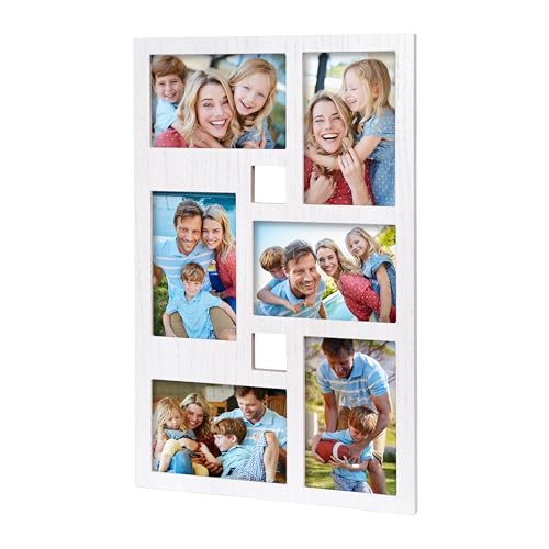 4x6 Collage Picture Frame Family Photos Display - 6 Openings White - color: White, size: 6 Opening