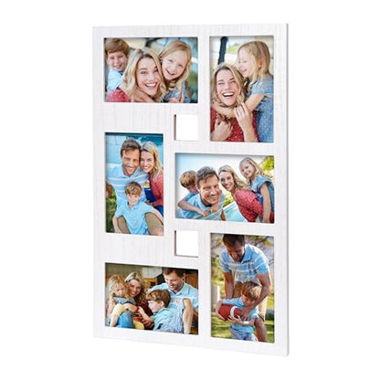 4x6 Collage Picture Frame Family Photos Display - 6 Openings White - color: White, size: 6 Opening