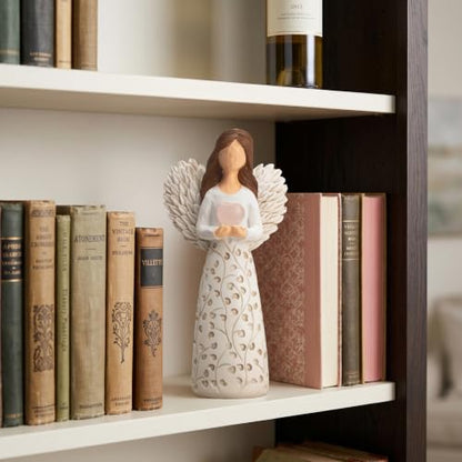 5.9" Sympathy Angel Figurine Remembrance Gift for Loss of Loved One - color: White02