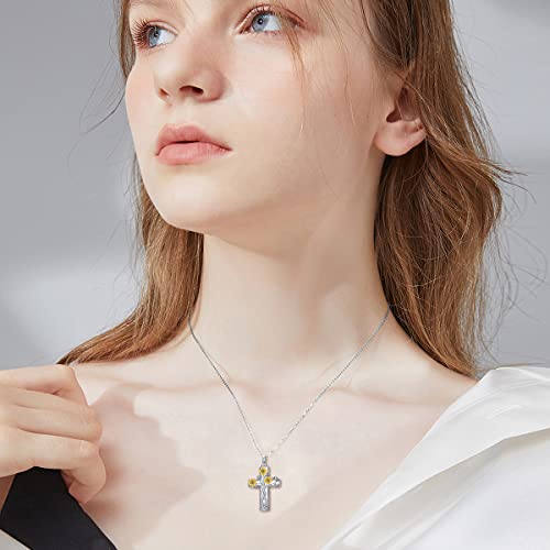 Cross Urn Necklace for Ashes 925 Sterling Silver Cremation Jewelry with Funnel Filler Kit Ashes Necklace for Human Women Girl Pets - color: G_Life of Tree Urn Necklace, style: Non-personalized