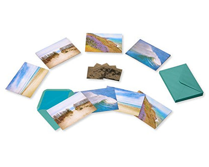 Papyrus Blank Cards with Keepsake Box, By the Sea (20-Count) - color: Blue