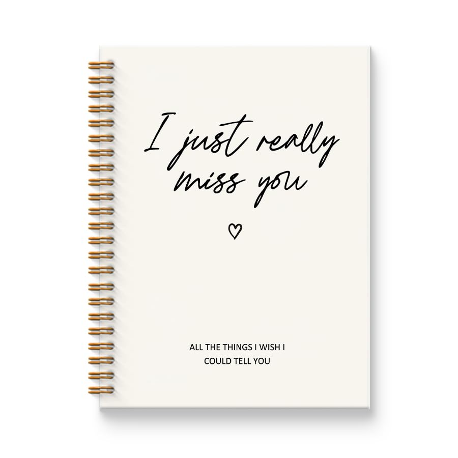 Grief Notebook Journal 5.5x8.3, Grief Journal for Women, Sympathy Gifts for Loss of Loved One, Sentimental Gifts, I Just Really Miss You Spiral Hardcover Notebook