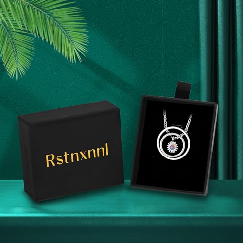 Daisy Cremation Jewelry Necklaces Stainless Steel Circle of Life Eternity Urn Necklaces for Ashes Memorial Keepsake Daisy Pendant for Women Men Gifts With Funnel Kit & Bag - color: Rainbow