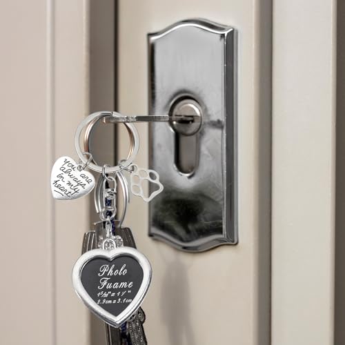Tyqour Dog Keychain Dog Memorial Gifts Personalized Photo Keychain Dog Passing Away Gifts, Dog Remembrance Gift, Pet Memorial Keychain for Dogs