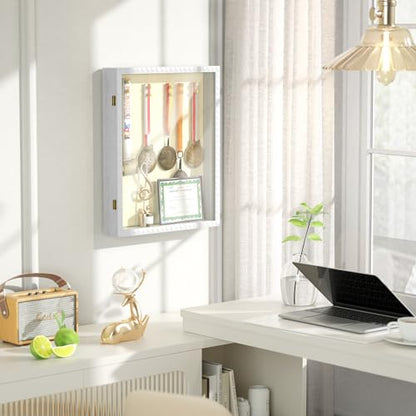SZQINJI Shadow Box Frame 13x16 Deep Large Memory Box Display Cases, White - color: White, size: 13x16