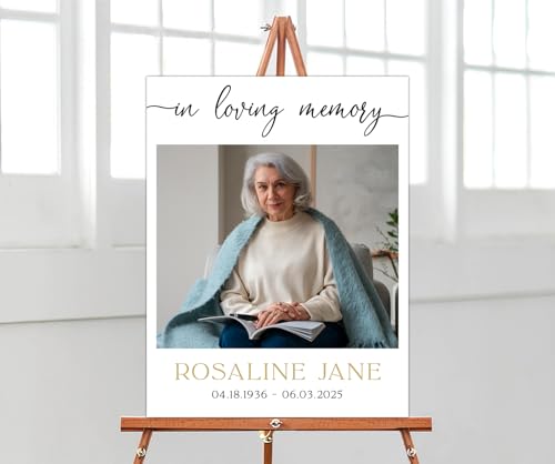 Celebration Life Sign, Personalized Funeral Sign, Custom Memorial Sign, In Loving Memory Sign, Funeral Welcome Sign, Celebration of Life Welcome Sign, Celebration Life Poster -14 - color: Backgrund#14
