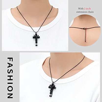 Forever in My Heart Birthstone Personalized Double Cross Urn Pendant Cremation Jewelry for Ashes Cross Ashes Keepsake - color: White