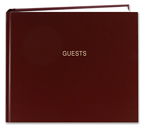 Guest Book Registry, Burgundy, Hardbound, 120 Pages | Guest Sign-in Book, Section Sewn Cover, 8 7/8'' x 7'' - Made in USA - color: Burgundy