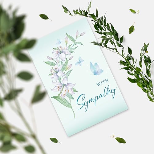 Sympathy Card Gifts for Loss of Loved One, Sympathy Cards with Premium Envelope, Elegant Condolence Card Gift for Family or Friends - color: Sympathy Condolence