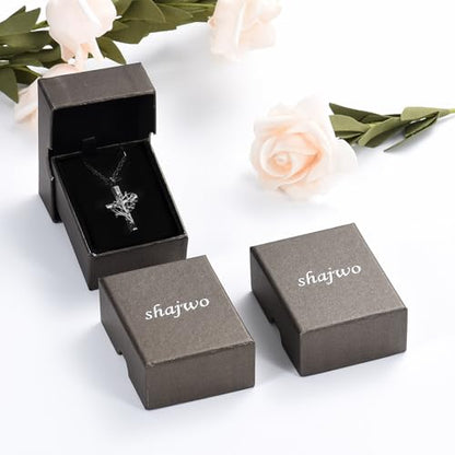 shajwo Tree of Life Cross Urn Necklace for Ashes - color: Black