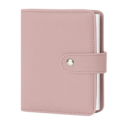 Vienrose 4x6 Small Photo Album Faux Leather 32 Pockets Mini Book Pink - color: Pink, size: 32 Pockets